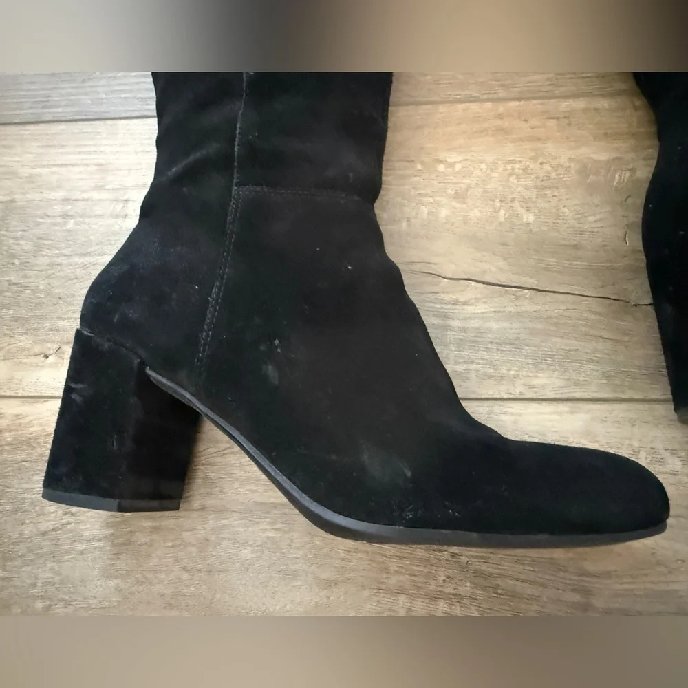 Franco Sarto Black Over-the-Knee Boots, Size 9